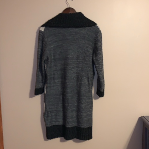 NY Collection - Cowl neck striped three quarter sleeved sweater dress - size L - Picture 2 of 5